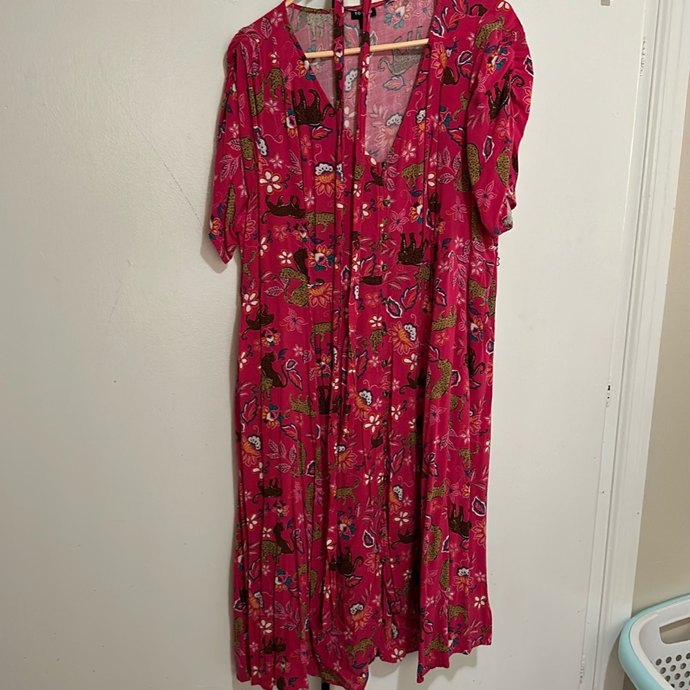 Fun printed pink dress